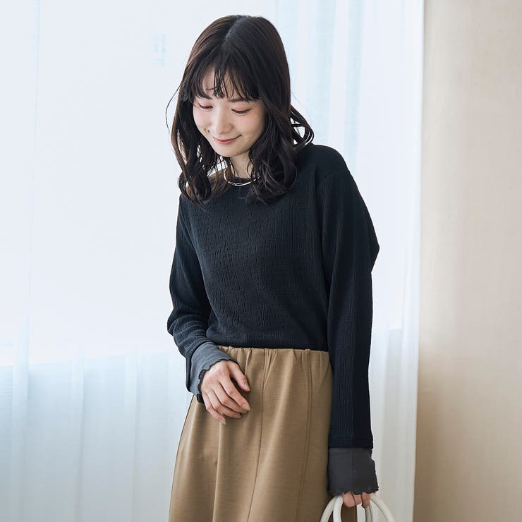 ポコポコフェイクレイヤードカットソー | coen【women】 | 詳細画像7 