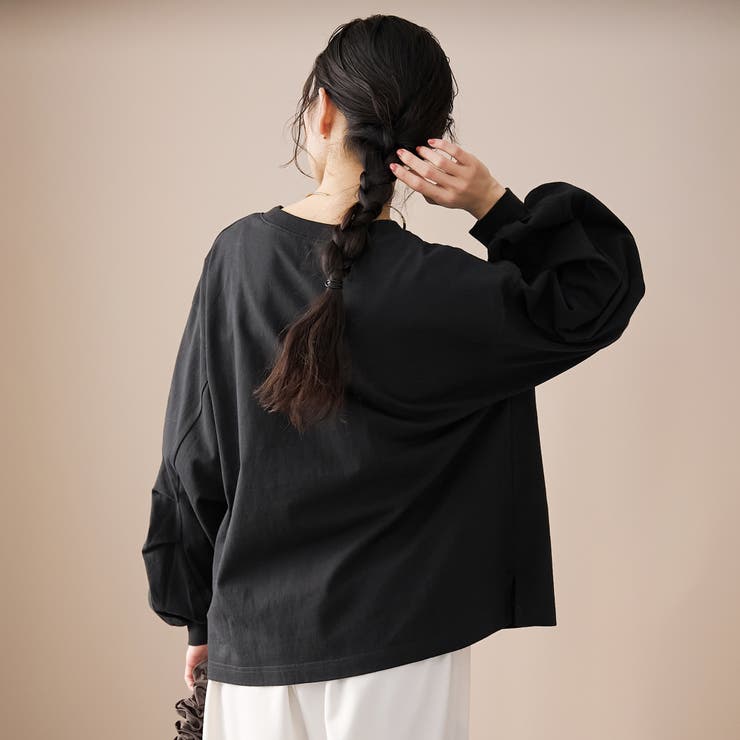 【リニューアル】USAコットン ボリュームスリーブロンT | coen【women】 | 詳細画像11 