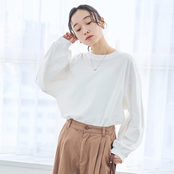 【リニューアル】USAコットン ボリュームスリーブロンT | coen【women】 | 詳細画像5 