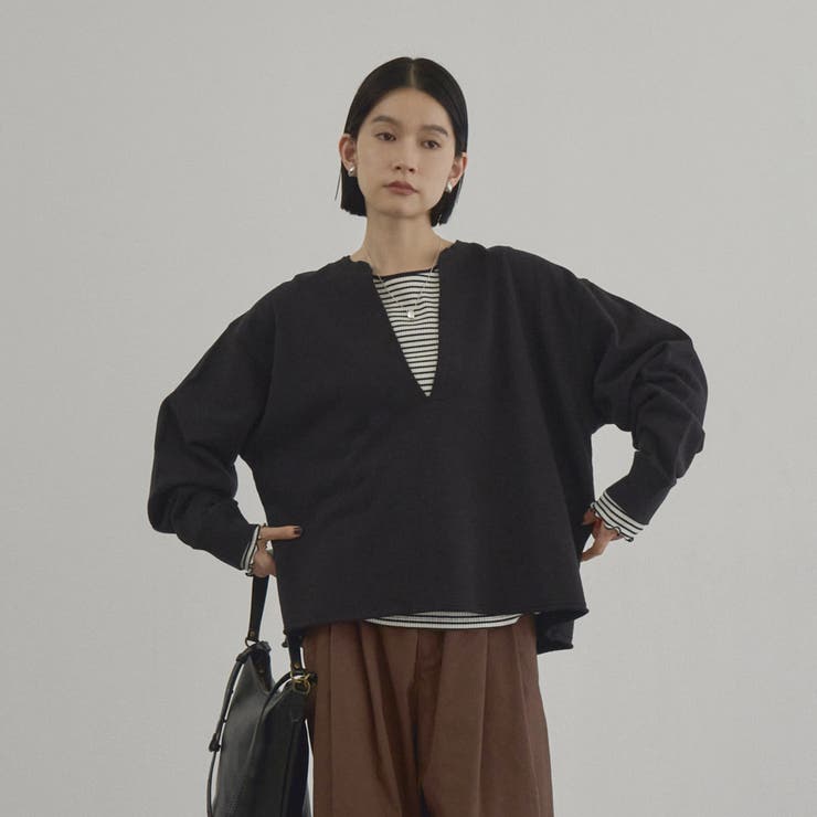 【再入荷/新色登場】キーネック裏毛スウェット プルオーバー | coen【women】 | 詳細画像16 
