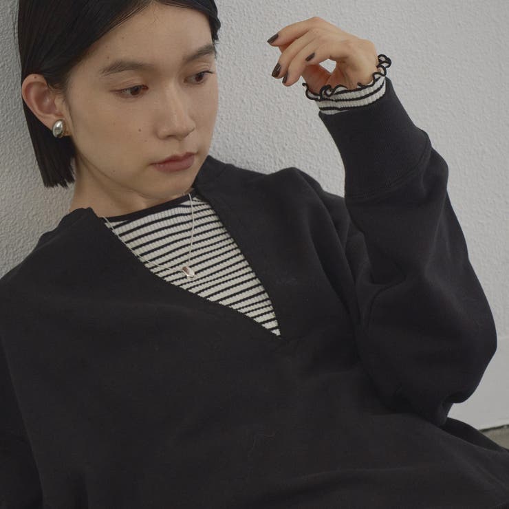 【再入荷/新色登場】キーネック裏毛スウェット プルオーバー | coen【women】 | 詳細画像18 