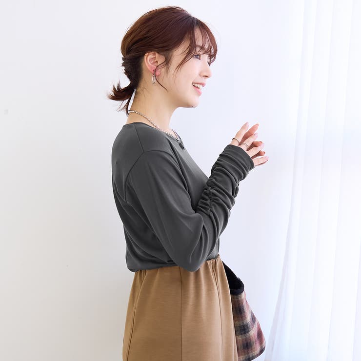 袖くしゅテレコカットソー | coen【women】 | 詳細画像12 