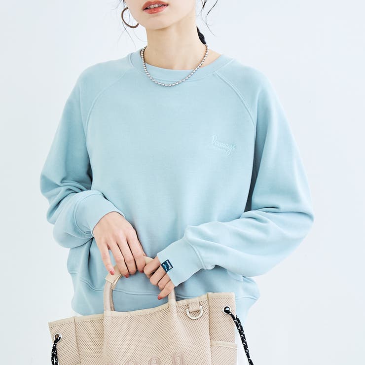 LT.BLUE | 【PENNEYS（ぺニーズ）別注】ロゴ刺繍 裏毛ラグランスウェット | coen【women】