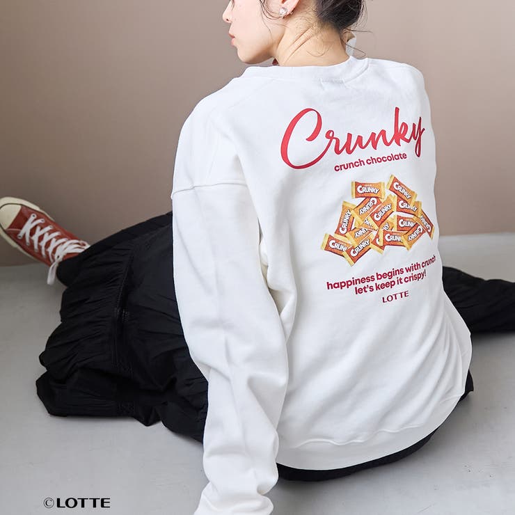 【CRUNKY（クランキー）/別注】アソートロゴ裏毛スウェット | coen【women】 | 詳細画像1 