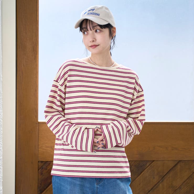 ブークレ ボーダーボートネックトップス | coen【women】 | 詳細画像4 