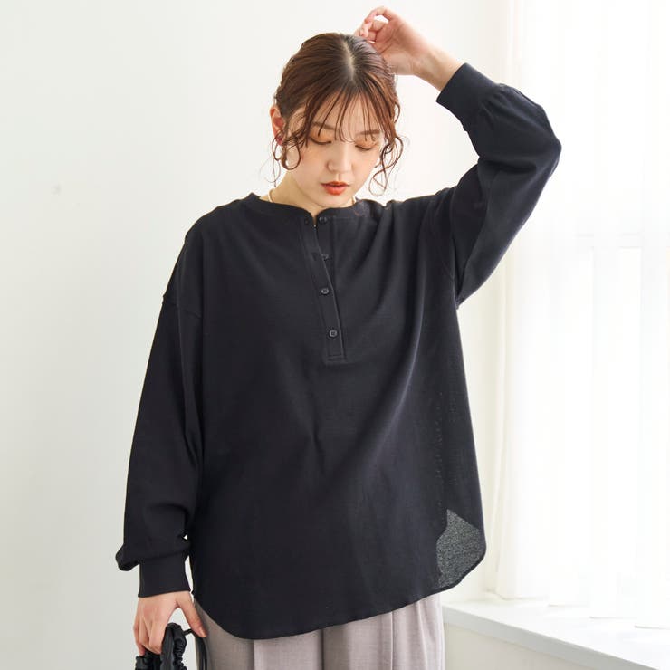 シアーワッフル ヘンリーネックロンT | coen【women】 | 詳細画像11 