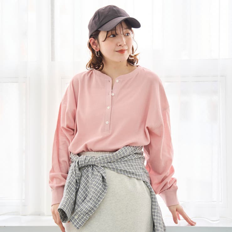 シアーワッフル ヘンリーネックロンT | coen【women】 | 詳細画像21 