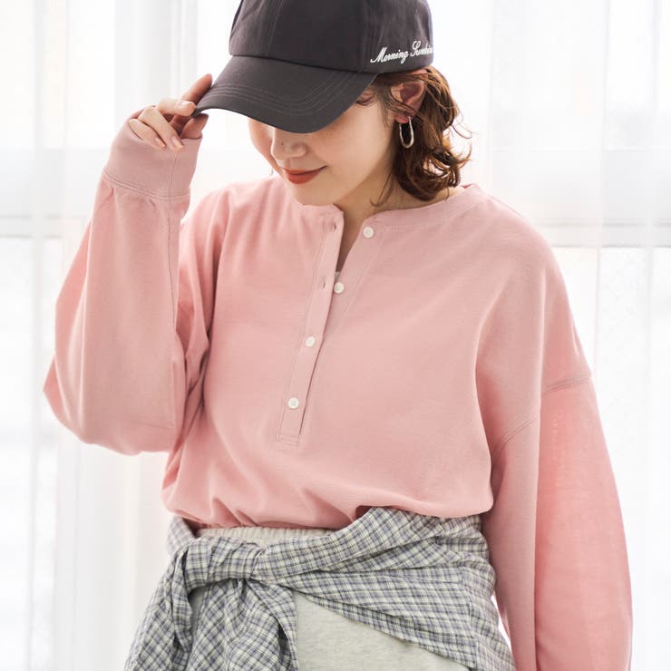 シアーワッフル ヘンリーネックロンT | coen【women】 | 詳細画像24 