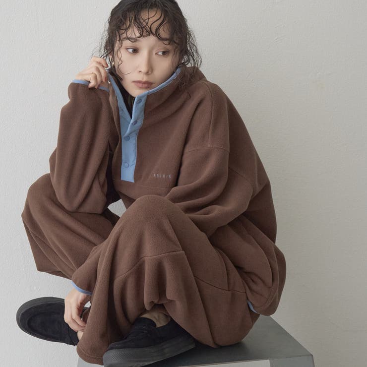 MD.BROWN | 【PARKNIK（パークニック）】配色デザイン ハーフスナップフリース（インフル… | coen【women】