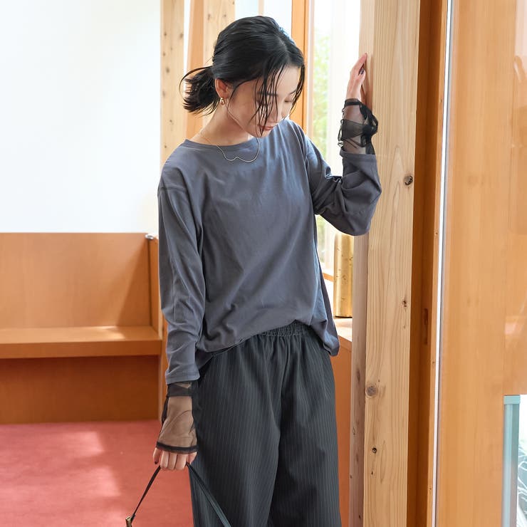 【リニューアルして新登場◎】袖チュール切替ロングスリーブTシャツ | coen【women】 | 詳細画像15 