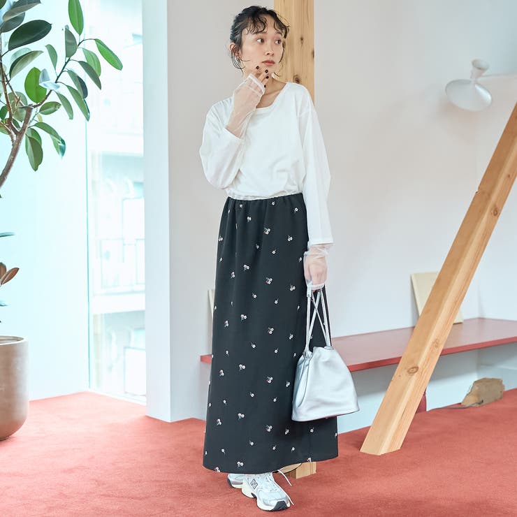 【リニューアルして新登場◎】袖チュール切替ロングスリーブTシャツ | coen【women】 | 詳細画像2 