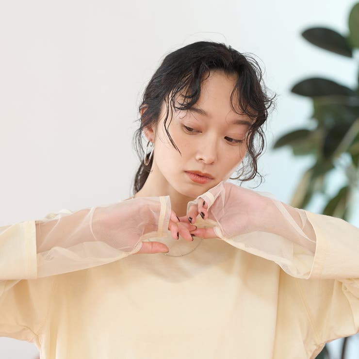 【リニューアルして新登場◎】袖チュール切替ロングスリーブTシャツ | coen【women】 | 詳細画像21 