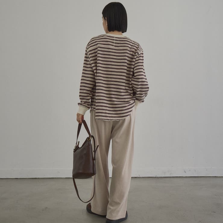 カワリ天竺 ヘンリーネックロンT | coen【women】 | 詳細画像4 