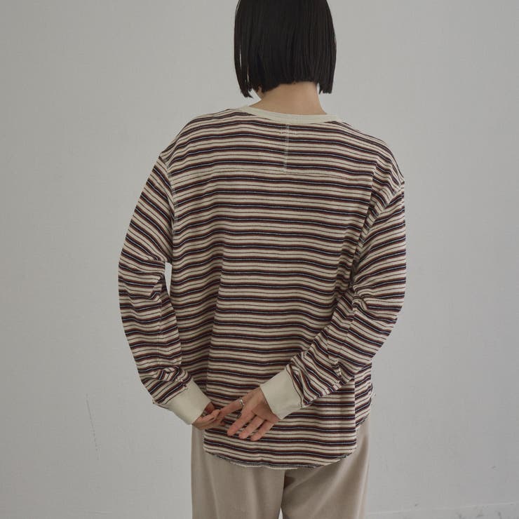 カワリ天竺 ヘンリーネックロンT | coen【women】 | 詳細画像7 