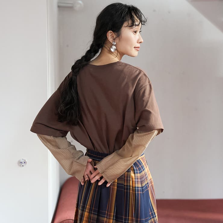 袖シアードッキング レイヤード風ロゴロンT | coen【women】 | 詳細画像22 