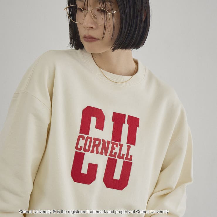 アソートカレッジロゴデザイン 裏毛クルーネックスウェット | coen【women】 | 詳細画像8 