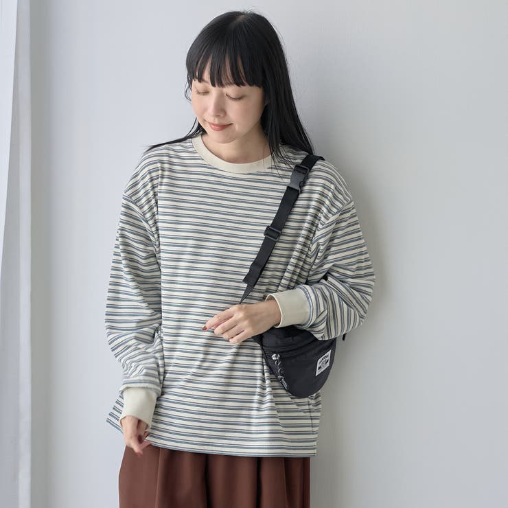 両面微起毛 マルチボーダークルーネックトップス | coen【women】 | 詳細画像5 