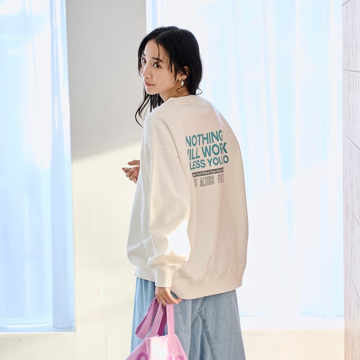 ヘビー裏毛ロゴプリントスウェット | coen【women】 | 詳細画像4 