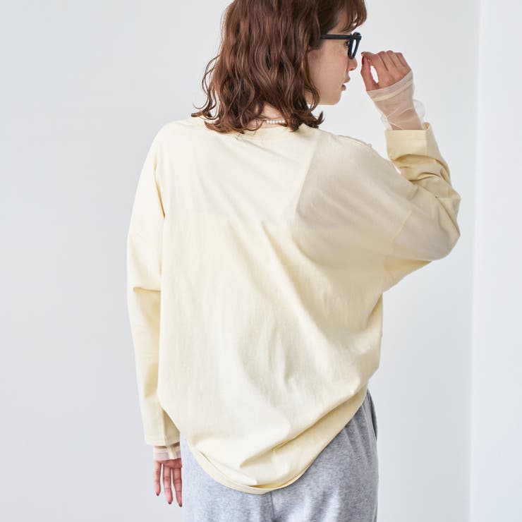 【再入荷・新色登場】袖チュール切替ロングスリーブTシャツ | coen【women】 | 詳細画像19 