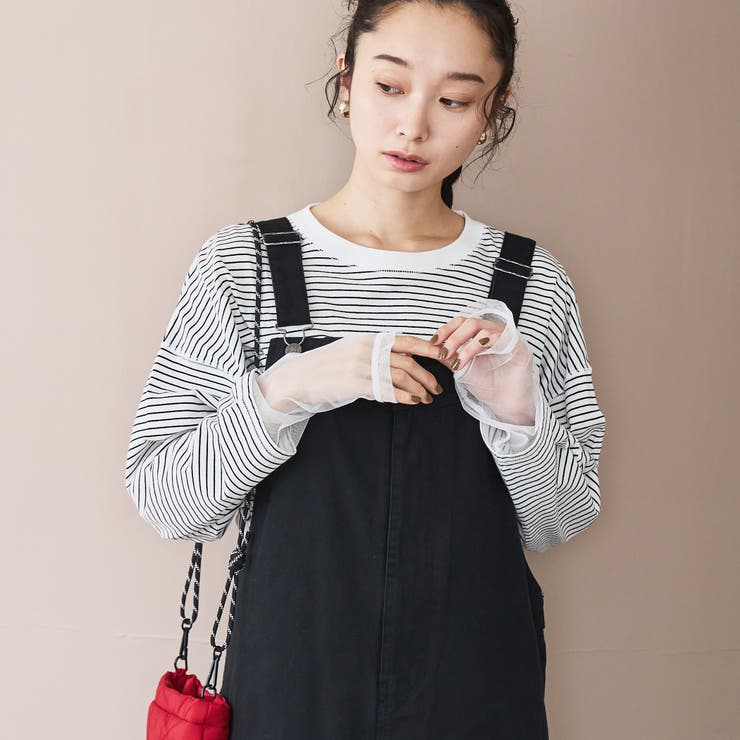 【再入荷・新色登場】袖チュール切替ロングスリーブTシャツ | coen【women】 | 詳細画像22 