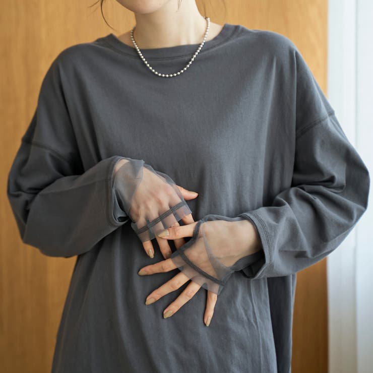 【再入荷・新色登場】袖チュール切替ロングスリーブTシャツ | coen【women】 | 詳細画像29 