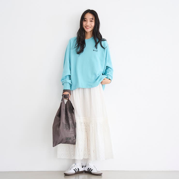 ローブ   グリーン　裾ラインスウェットプルオーバー KATHARINE HAMNETT(キャサリン・ハムネット)｜【UNISEX】バイカラー