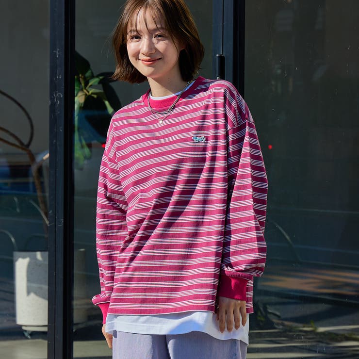 WINE | Penneys（ぺニーズ）別注アソートボーダーロングスリーブTシャツ | coen【women】