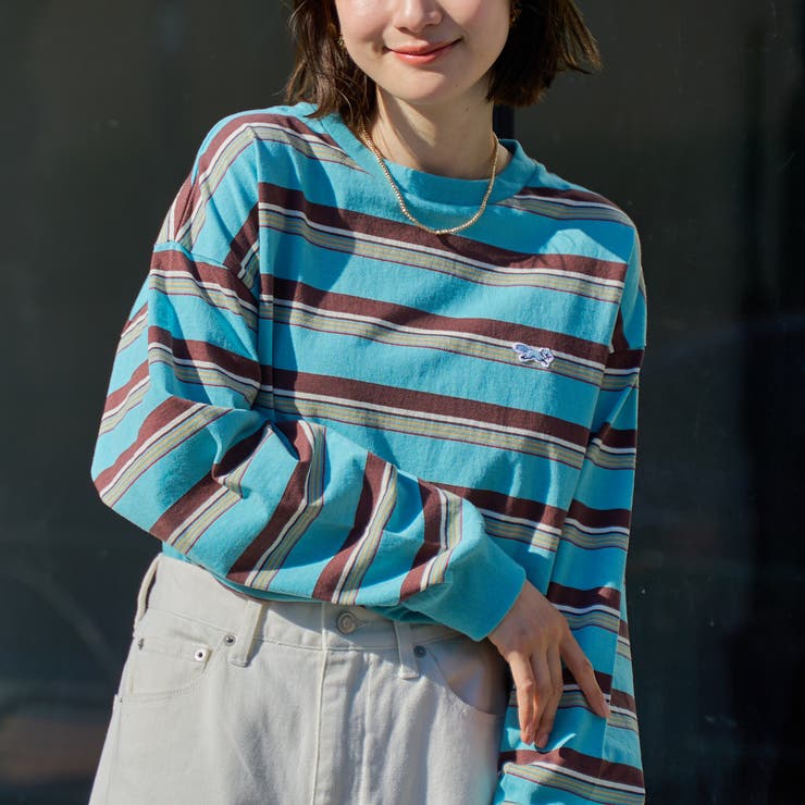 LT.BLUE | Penneys（ぺニーズ）別注アソートボーダーロングスリーブTシャツ | coen【women】