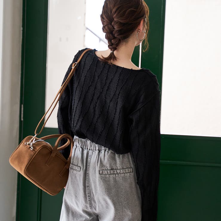 【再入荷・新色登場】ウェーブデザイン カットジャガード クルーネックTシャツ | coen【women】 | 詳細画像14 