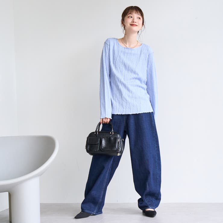 【再入荷・新色登場】ウェーブデザイン カットジャガード クルーネックTシャツ | coen【women】 | 詳細画像27 