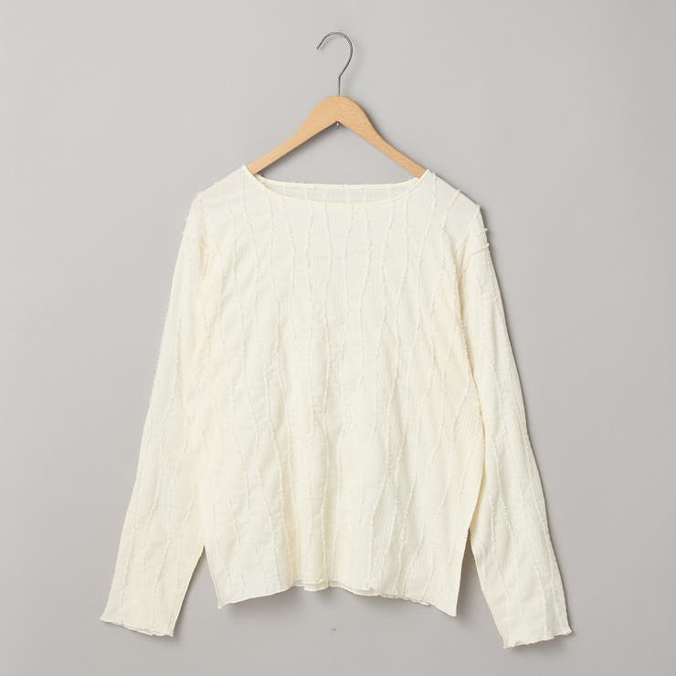 【再入荷・新色登場】ウェーブデザイン カットジャガード クルーネックTシャツ | coen【women】 | 詳細画像28 