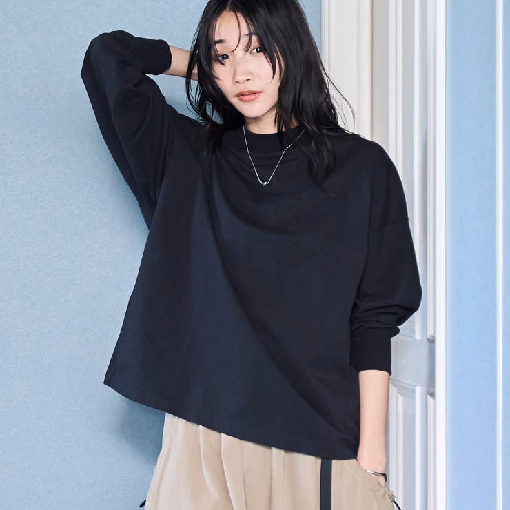 BLACK | 【WEB限定】リピロンT / アソートロングスリーブTシャツ | coen【women】