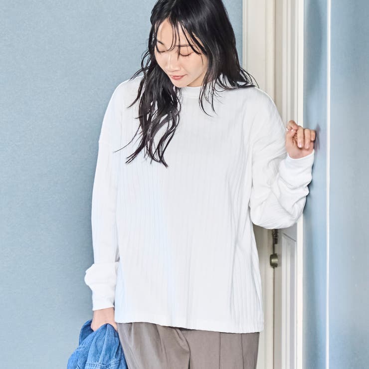 OFF WHITE | リピロンT / ワイドリブロングスリーブTシャツ | coen【women】