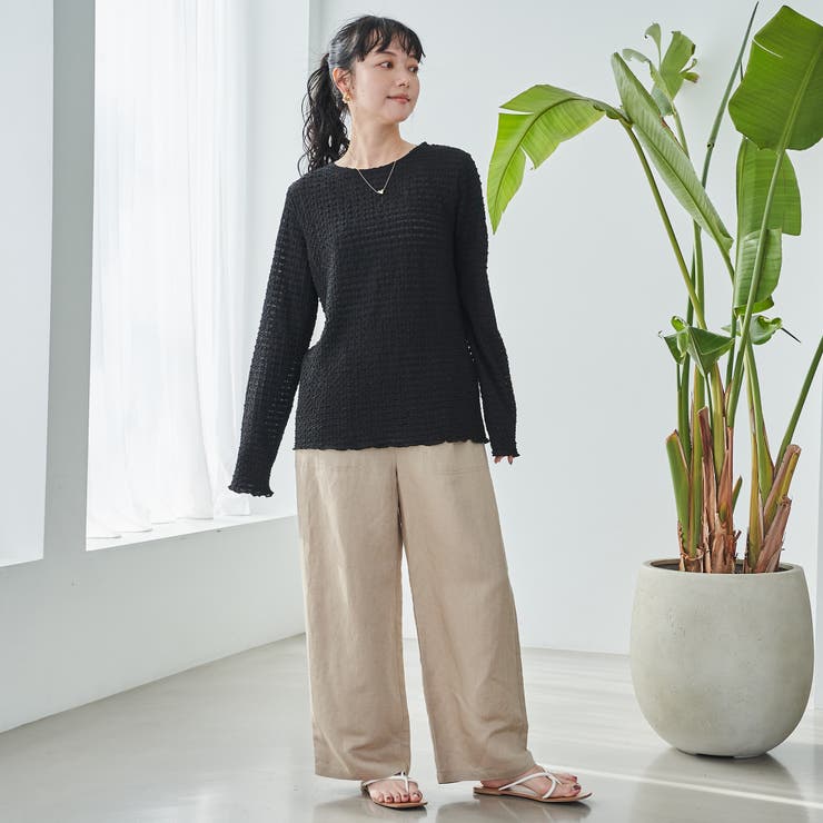 ポコポコロングスリーブメローＴシャツ | coen【women】 | 詳細画像6 