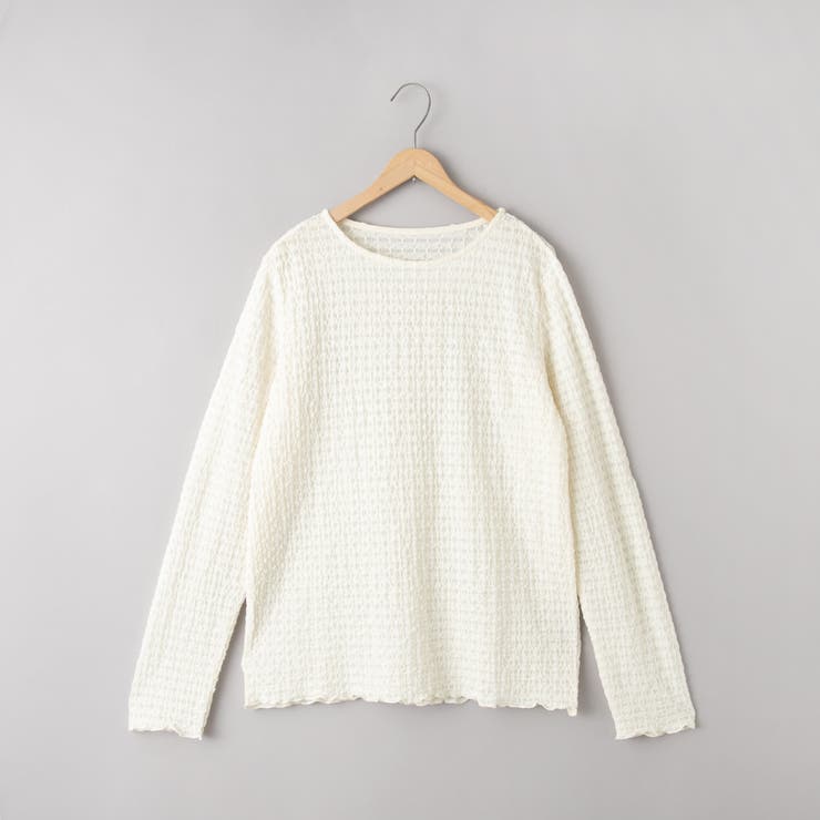 OFF WHITE | ポコポコロングスリーブメローＴシャツ | coen【women】