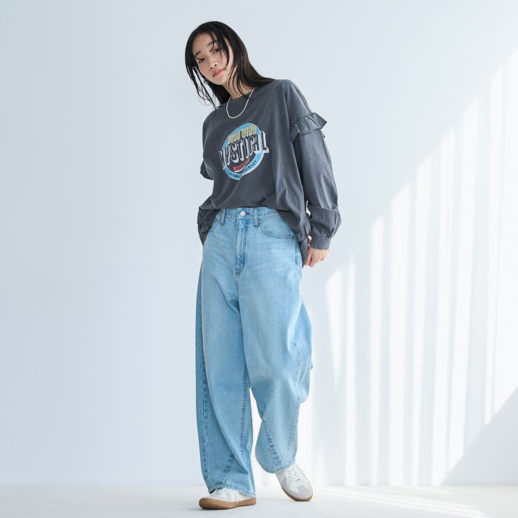 フハク ドッキング フリル袖 ロングスリーブTシャツ | coen【women】 | 詳細画像15 