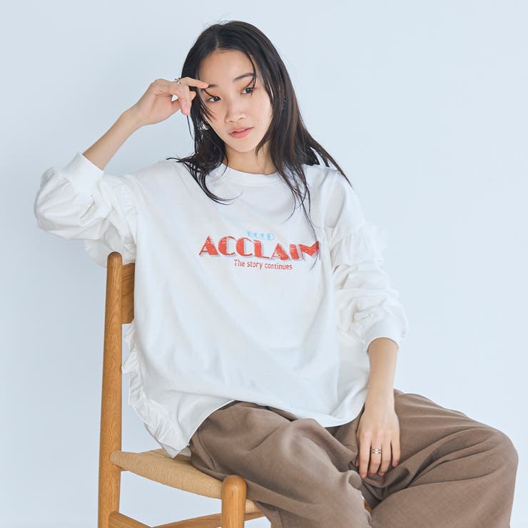 フハク ドッキング フリル袖 ロングスリーブTシャツ | coen【women】 | 詳細画像3 