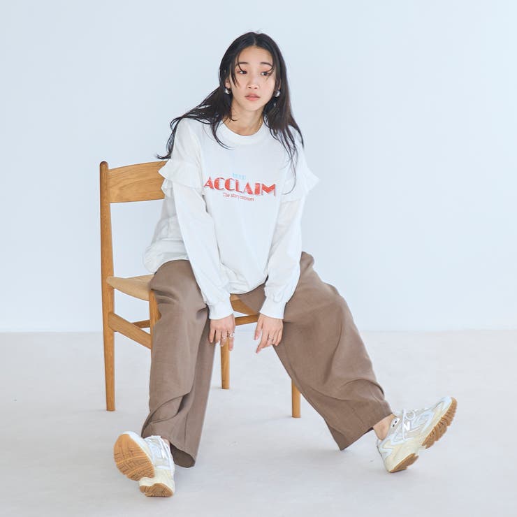 フハク ドッキング フリル袖 ロングスリーブTシャツ | coen【women】 | 詳細画像8 