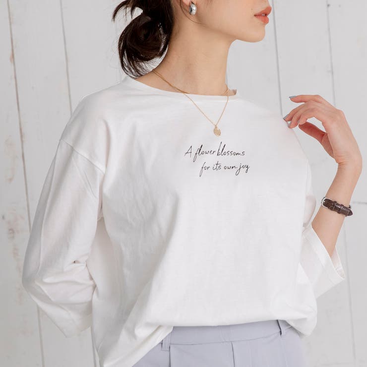ロゴプリント7分袖tシャツ 品番 Coew Coen Women コーエン のレディース ファッション通販 Shoplist ショップリスト