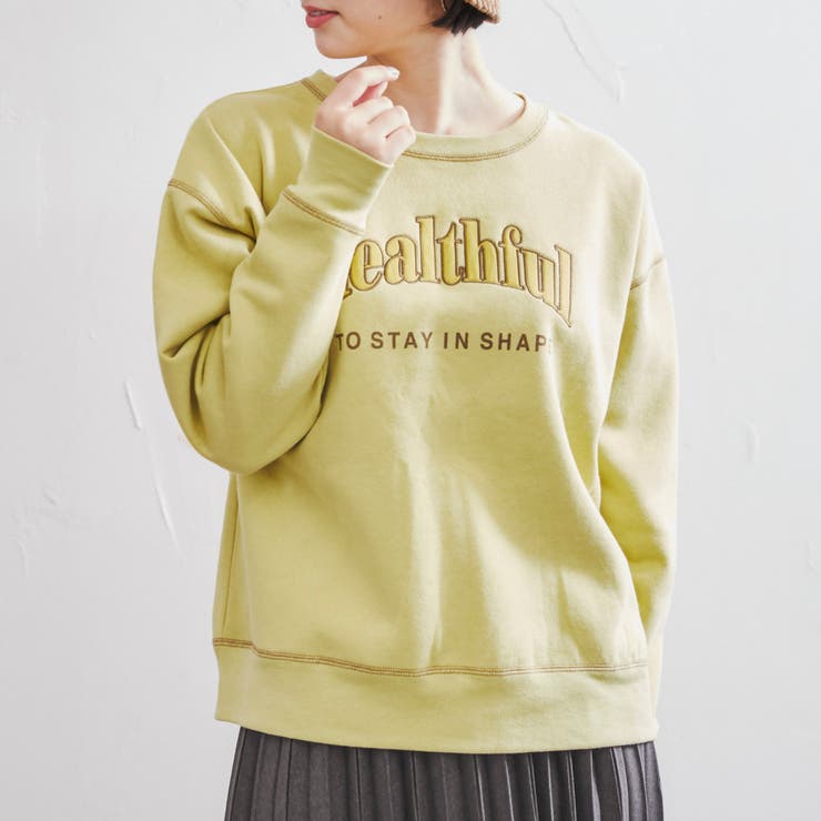 CVC裏起毛ロゴ刺繍スウェット[品番：COEW0003891]｜coen【women