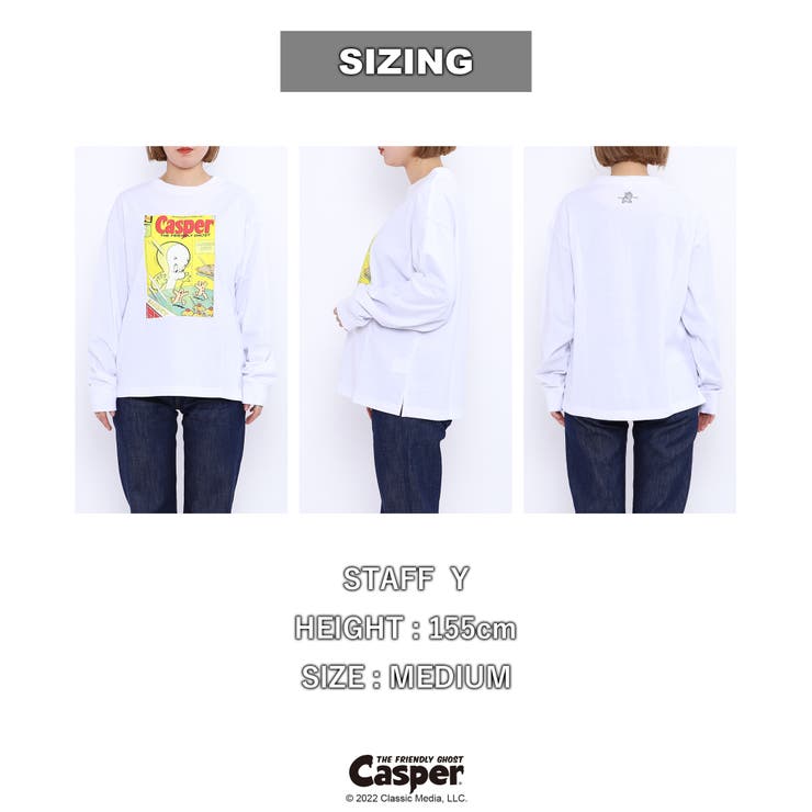 ユニセックス】Casper (キャスパー)別注プリントロングスリーブTシャツ