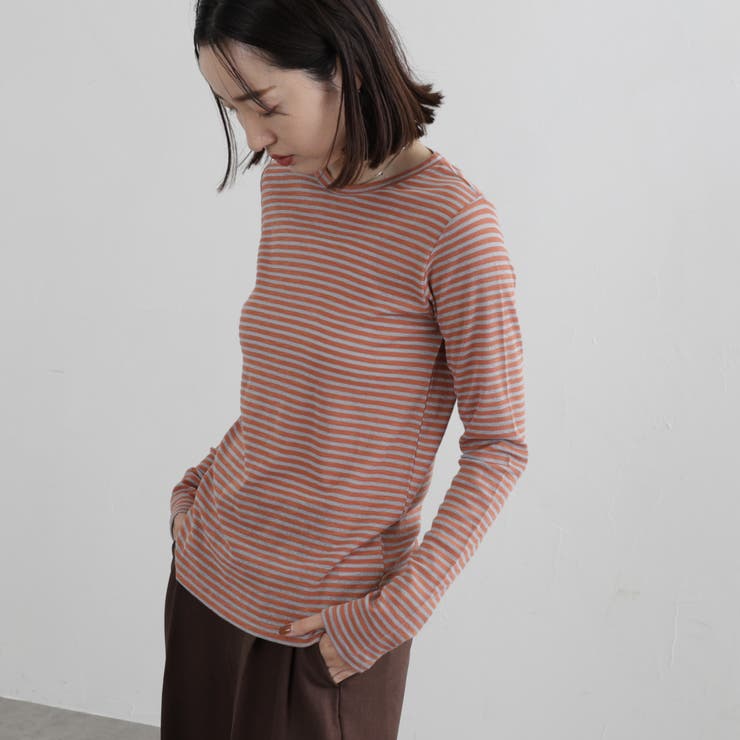 シアーボーダーロングスリーブTシャツ[品番：COEW0004641]｜coen