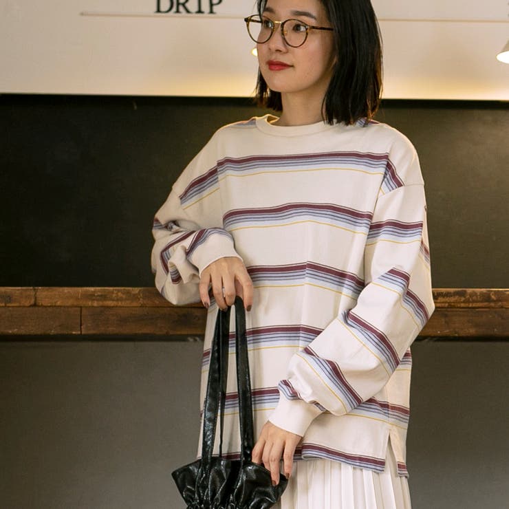 ヴィンテージライクボーダーロングスリーブTシャツ | coen【women】 | 詳細画像15 