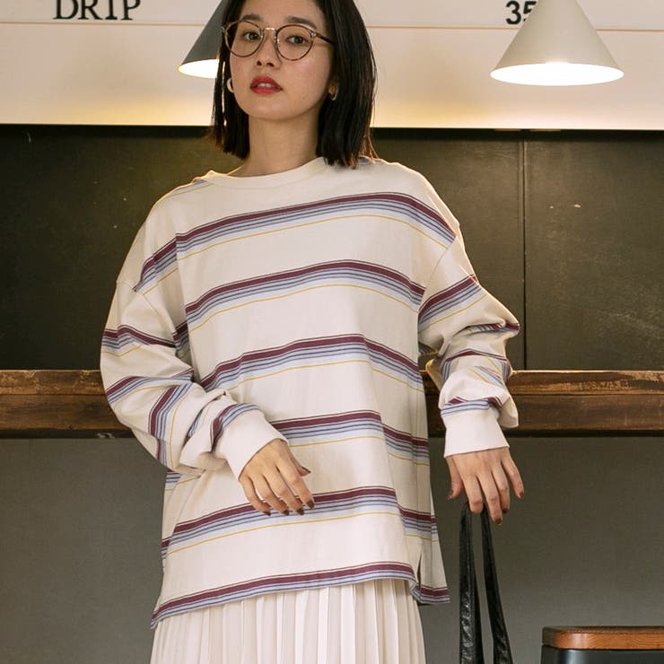 ヴィンテージライクボーダーロングスリーブTシャツ | coen【women】 | 詳細画像16 