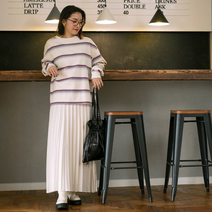 ヴィンテージライクボーダーロングスリーブTシャツ | coen【women】 | 詳細画像19 