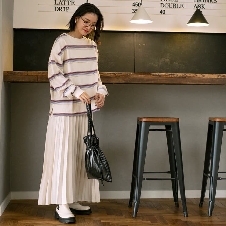 ヴィンテージライクボーダーロングスリーブTシャツ | coen【women】 | 詳細画像22 