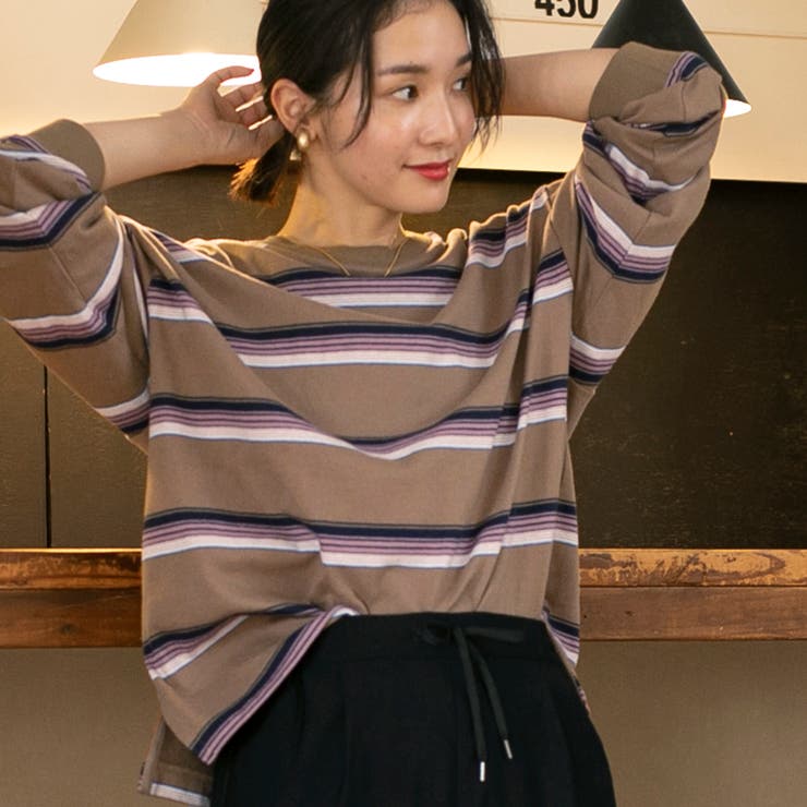 ヴィンテージライクボーダーロングスリーブTシャツ | coen【women】 | 詳細画像32 