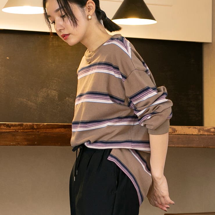 ヴィンテージライクボーダーロングスリーブTシャツ | coen【women】 | 詳細画像33 