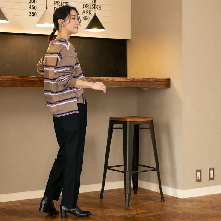 ヴィンテージライクボーダーロングスリーブTシャツ | coen【women】 | 詳細画像38 