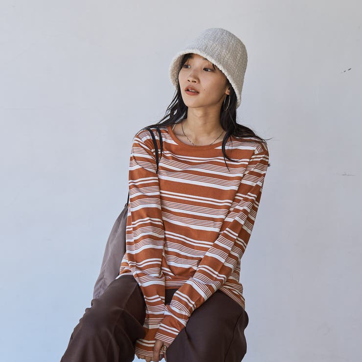 レトロマルチボーダーロングスリーブTシャツ | coen【women】 | 詳細画像3 